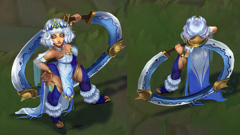 Qiyana fan skin design